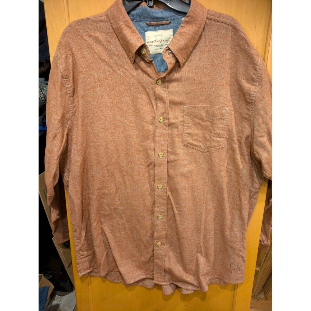 Weatherproof Vintage Men's Button Down Shirt  Size‎ XXL Long Sleeve Flannel
